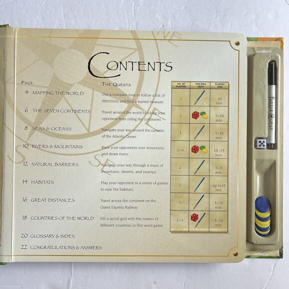Puzzle Quest Around the World Board Book Write and Wipe Games Boards Markers - Picture 3 of 7